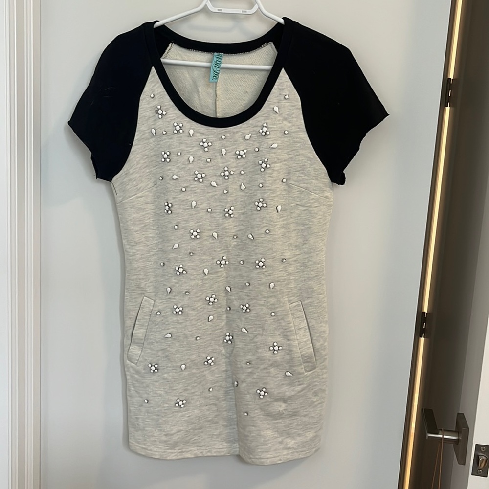 Mini Bedazzled Tshirt Dress